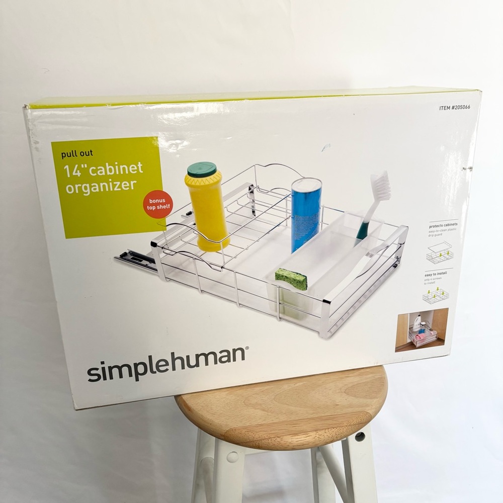 Simple Human 14” Pull Out Cabinet Organizer With Bonus Shelf